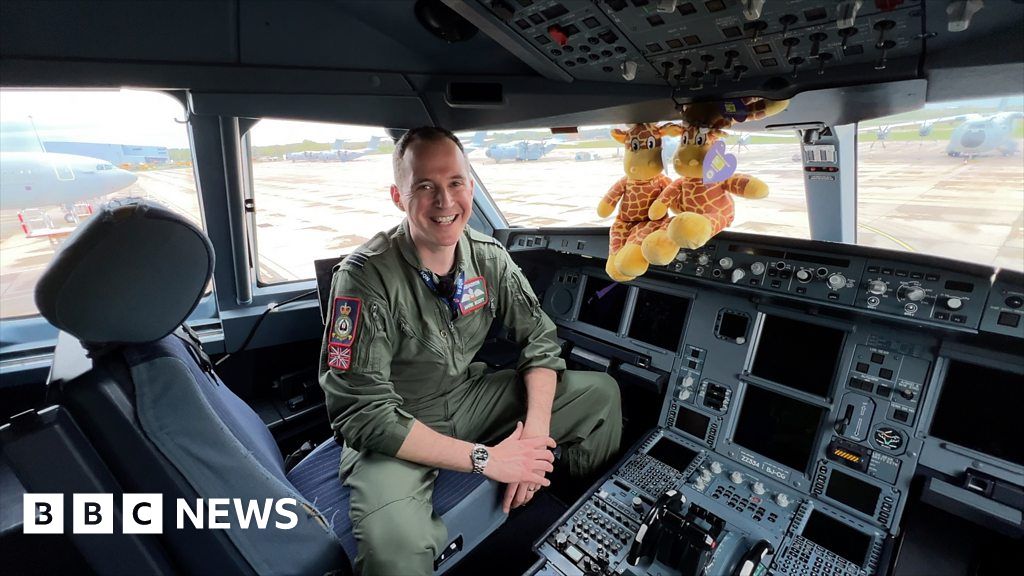 Jet with 500 toy giraffe passengers takes flight