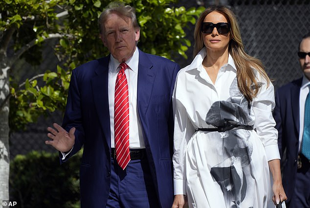 Trump said former first lady Melania Trump 'reads this c***,' in a rare acknowledgement of the impact of campaign coverage on her